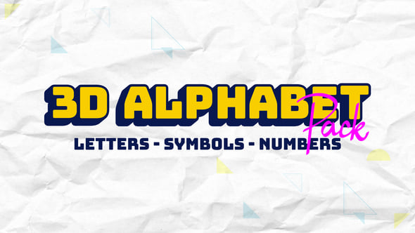 3D alphabet text font animations with vibrant colors and dynamic motion effects