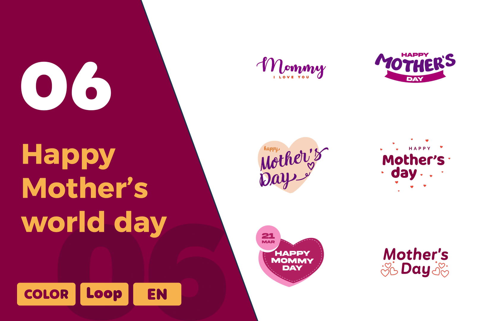 Mother’s Day Titles Animations | Warm & Heartfelt Text Effects