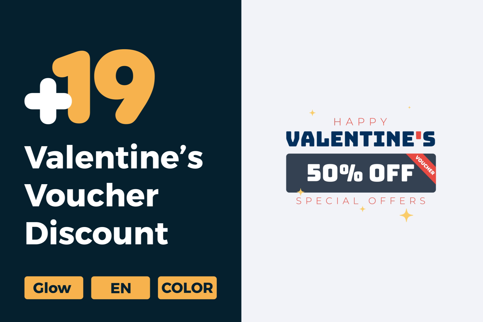Valentine’s Voucher Discount Banner Animations | Romantic & Eye-Catching