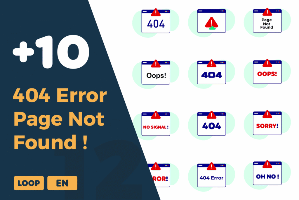 404 Error Page Not Found Animations | Creative & User-Friendly