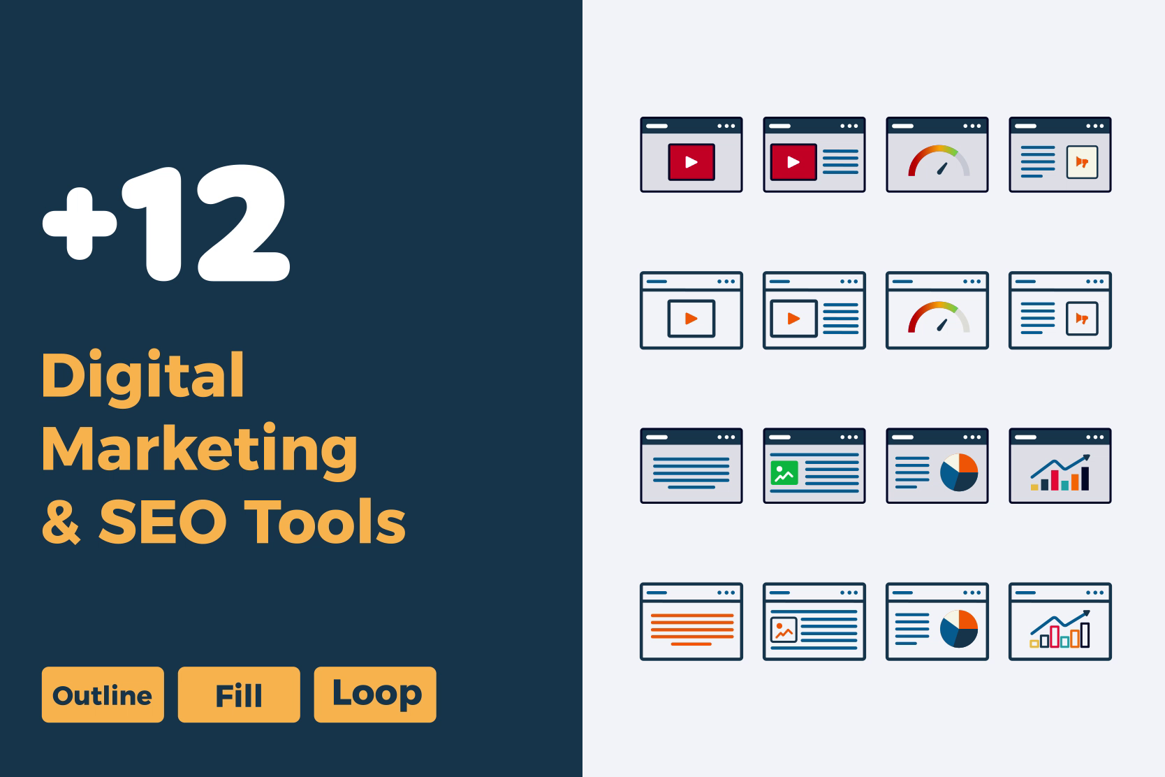 Digital Marketing & SEO Tools Animations | Modern & Dynamic
