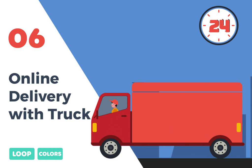 Online Delivery Truck Animation | Fast & Reliable Service
