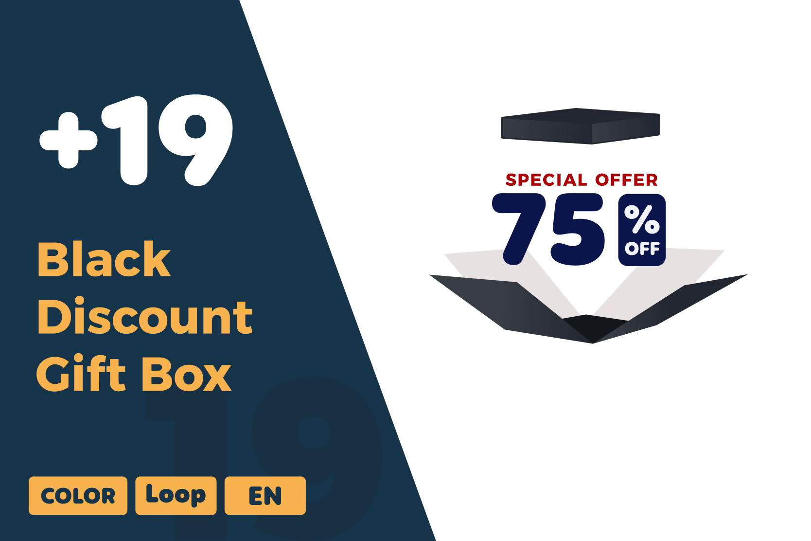 3D Discount Gift Box Animations | Percentage Savings