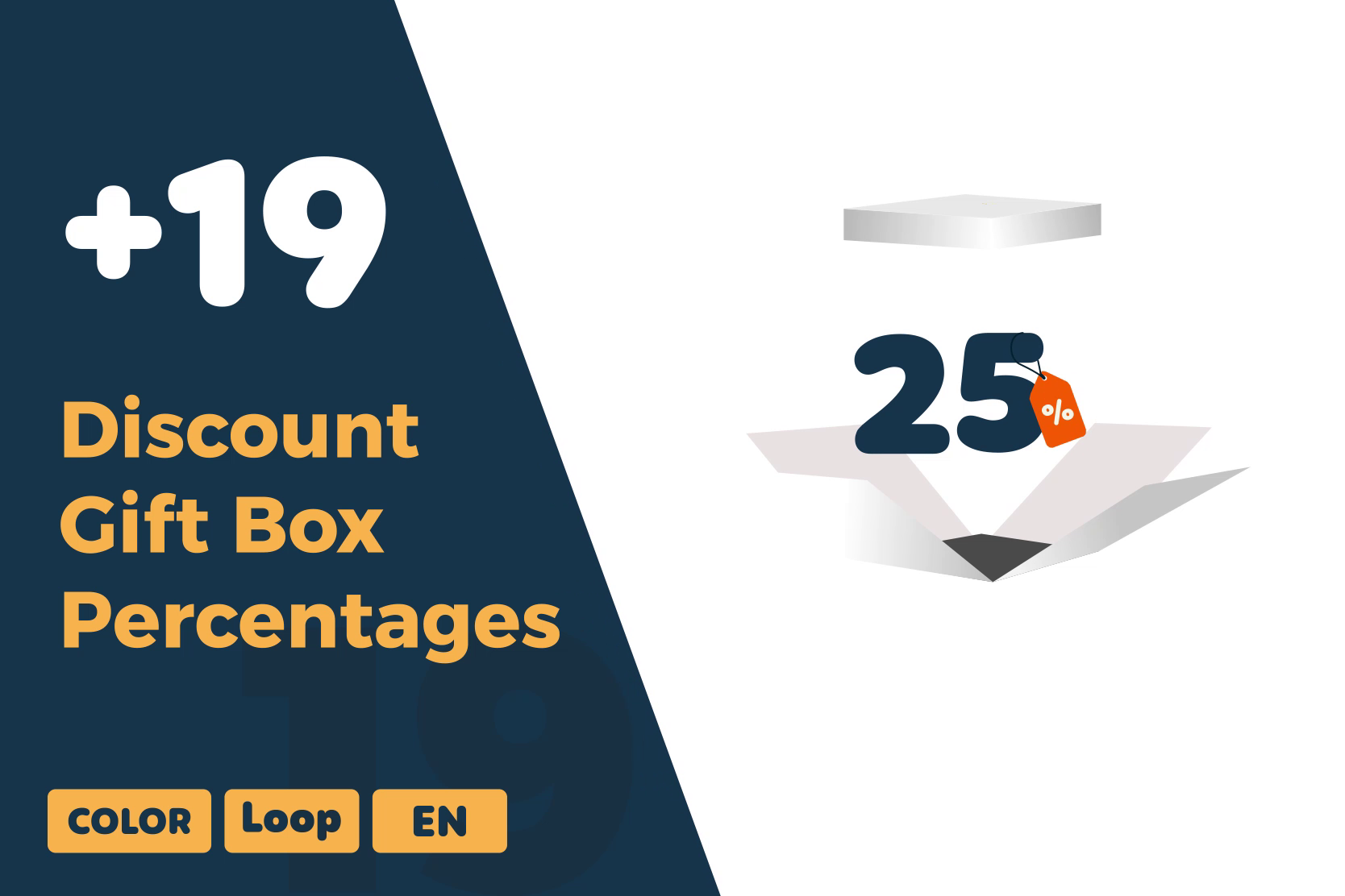 3D Discount Gift Box Animations | Percentage Savings