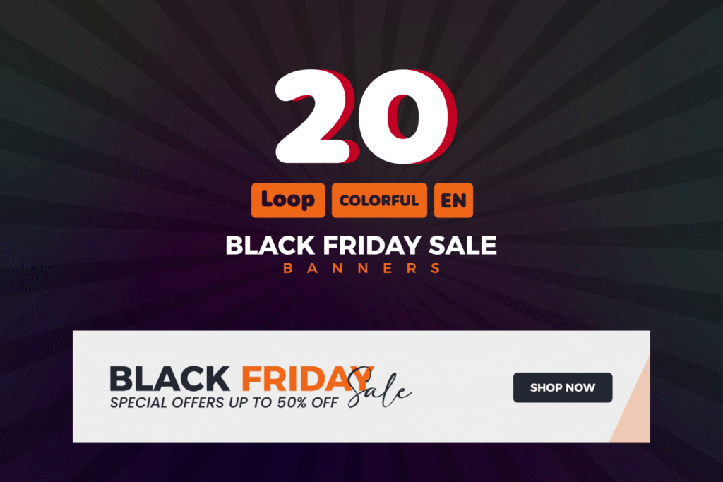 Black Friday Banner Sale Animations | Bold Promotional Graphics