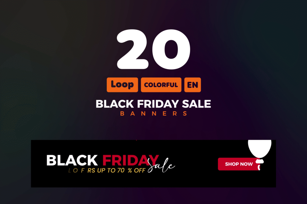 Black Friday Banner Sale Animations | Bold Promotional Graphics