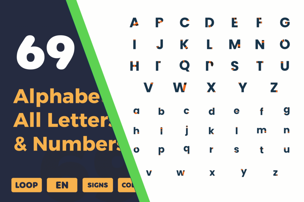 All Alphabet Text Animations | Dynamic Letter Motion Graphics