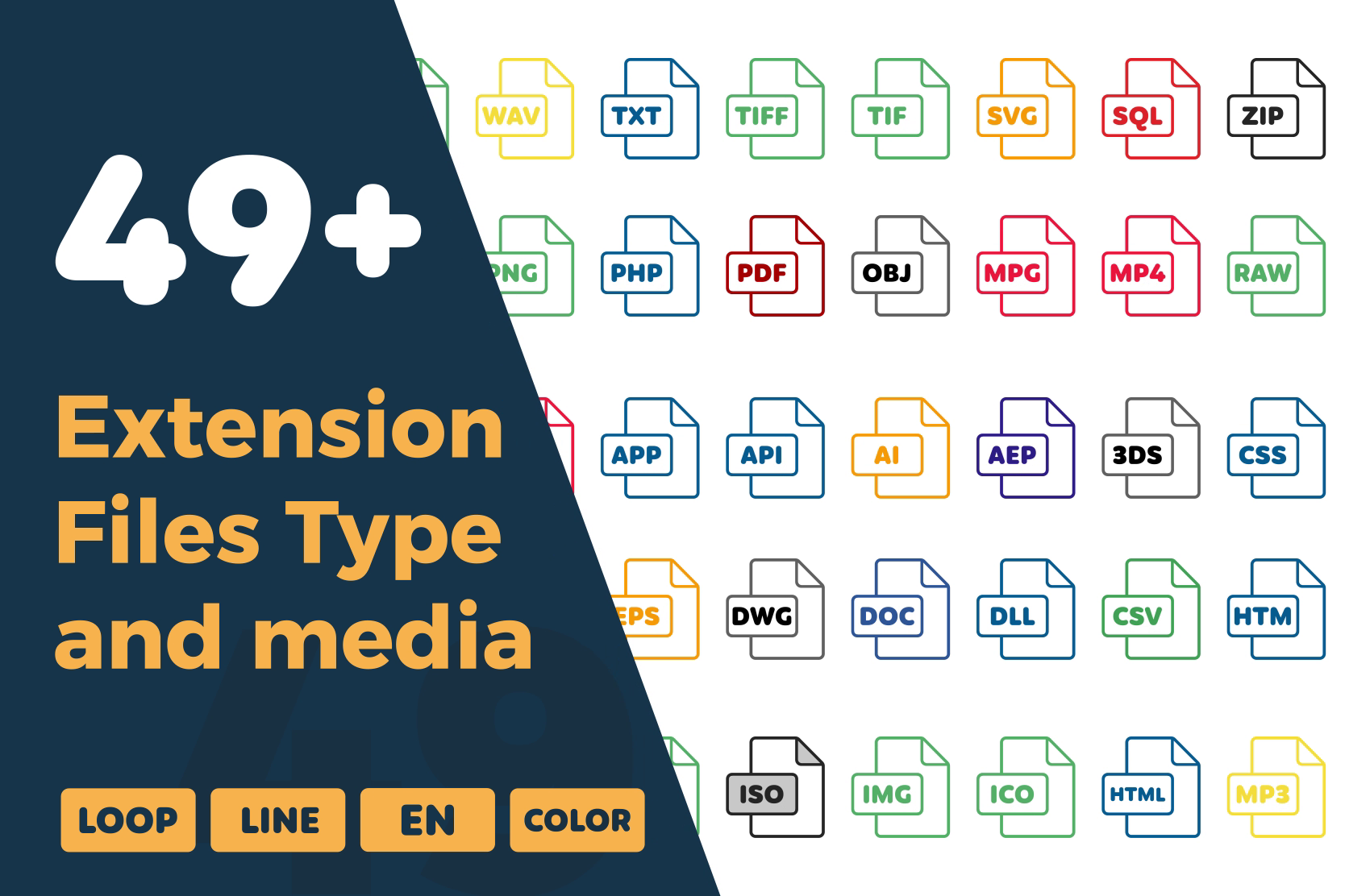 File Extensions Icon Animations | Animated File Type Symbols