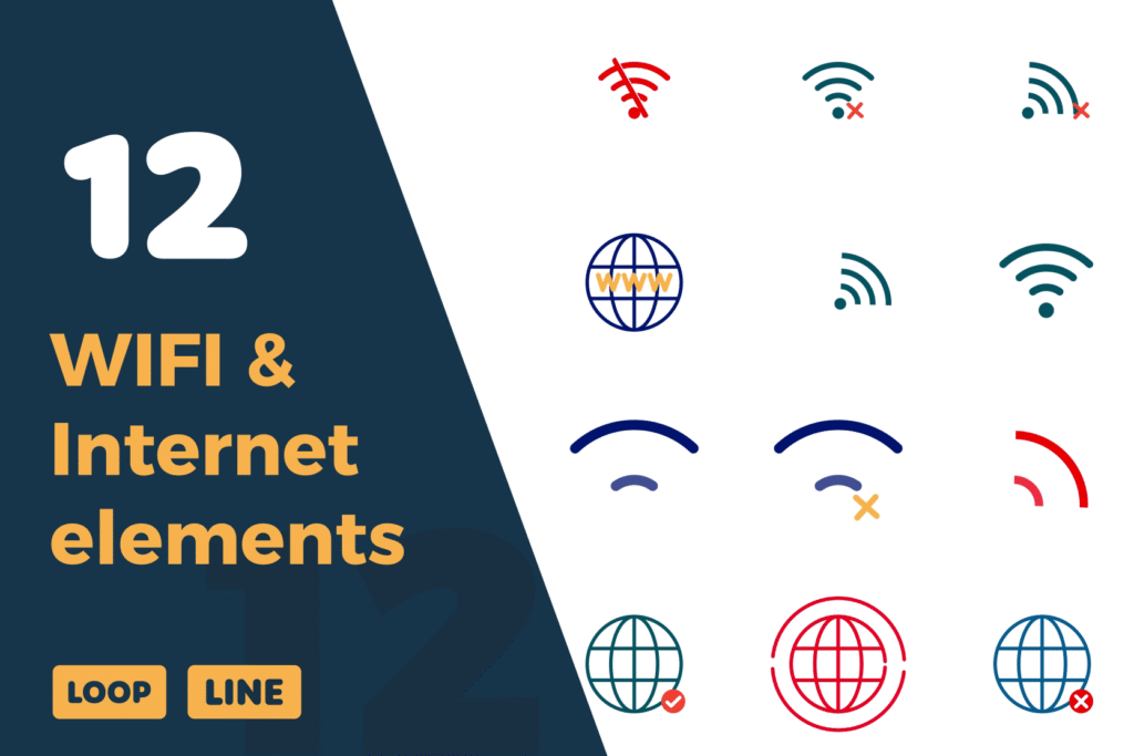 WiFi Network & Internet Tech Animations | Digital Connectivity Icons
