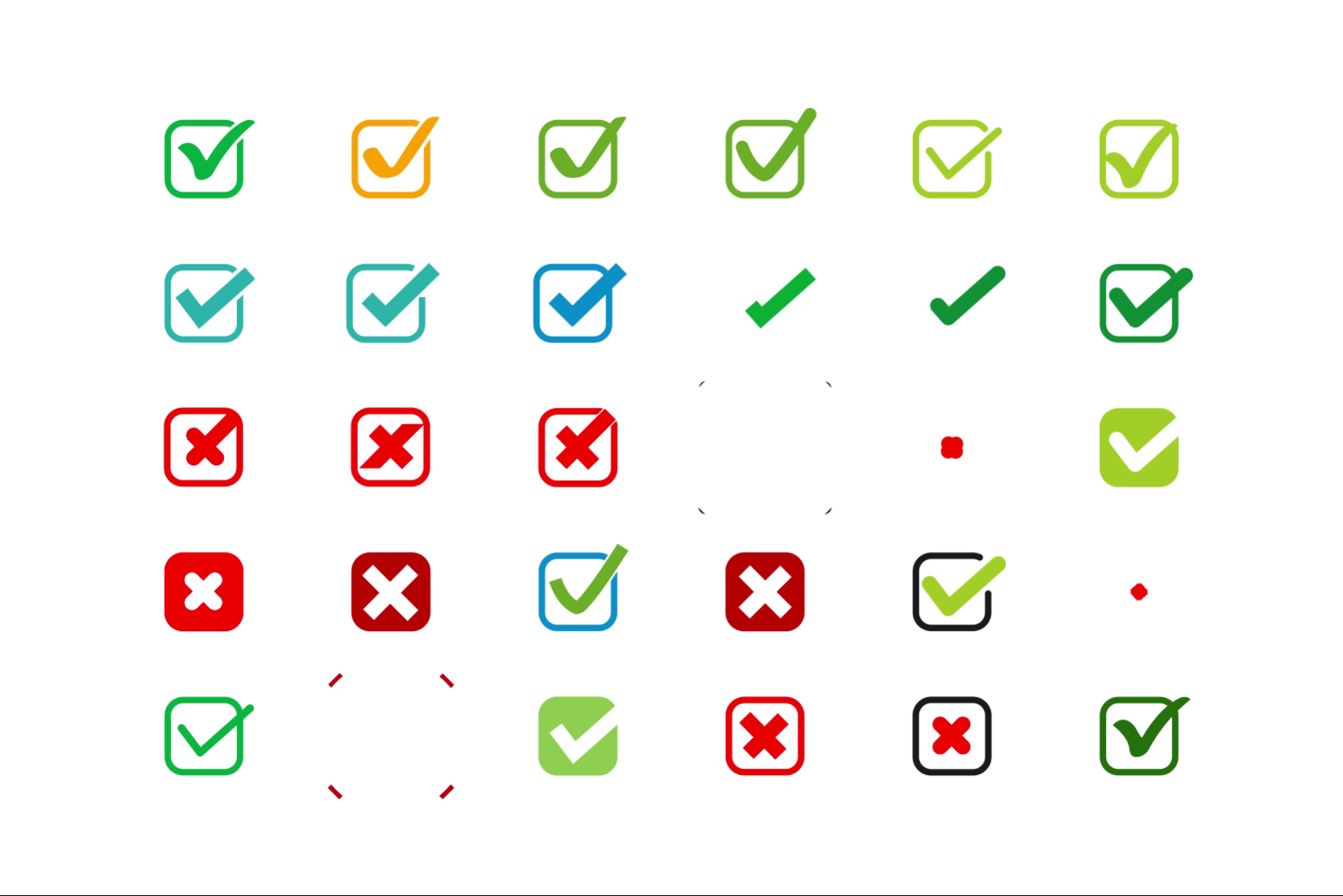 Correct and Wrong Signs Animations | Animated Checkmarks and Crosses