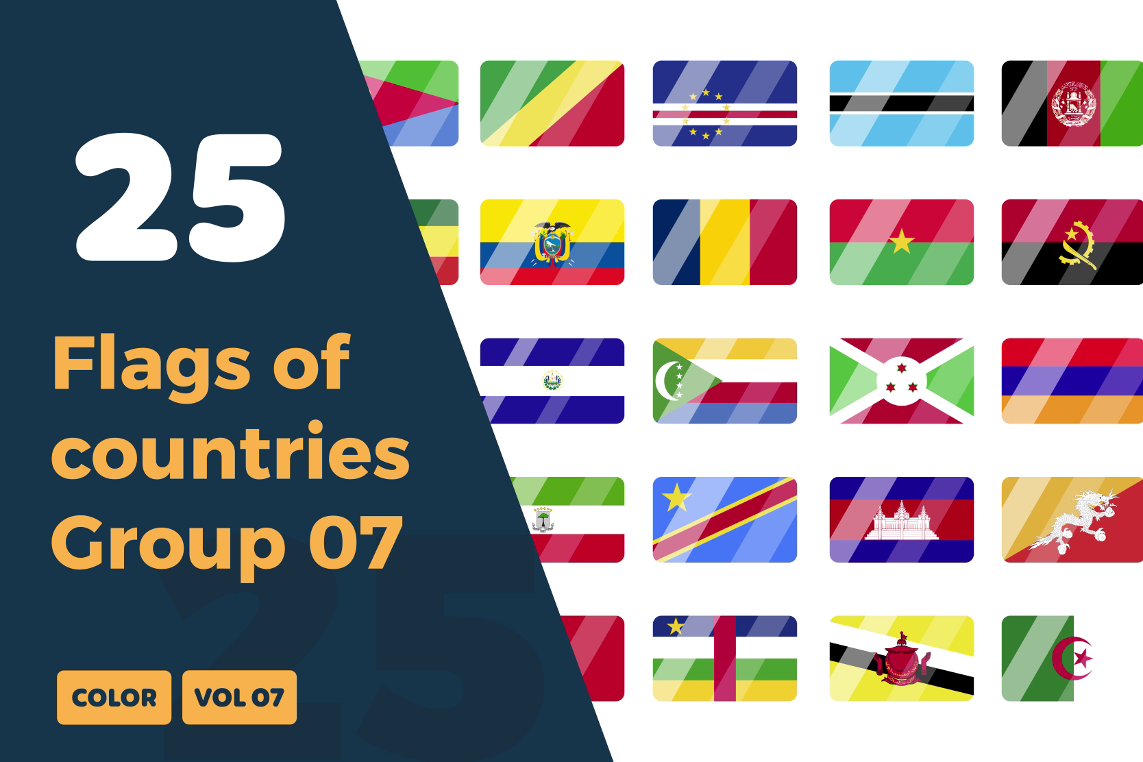 World Wide Flags Icon Animations – Group 07 | Animated Global Symbols