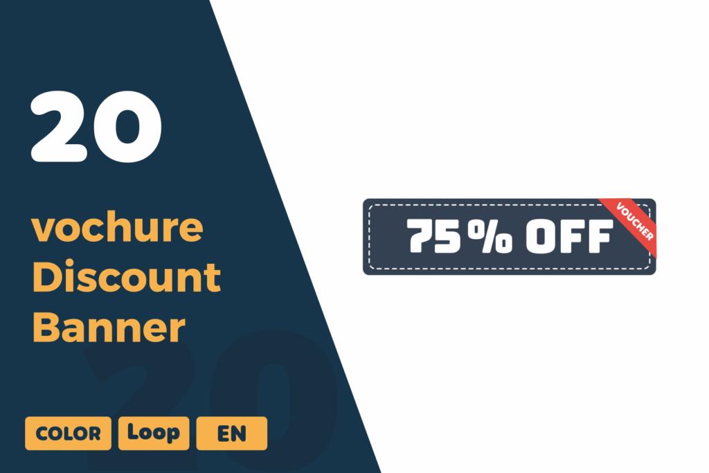 Voucher Discount Banner Animations | Eye-Catching Promotional Graphics