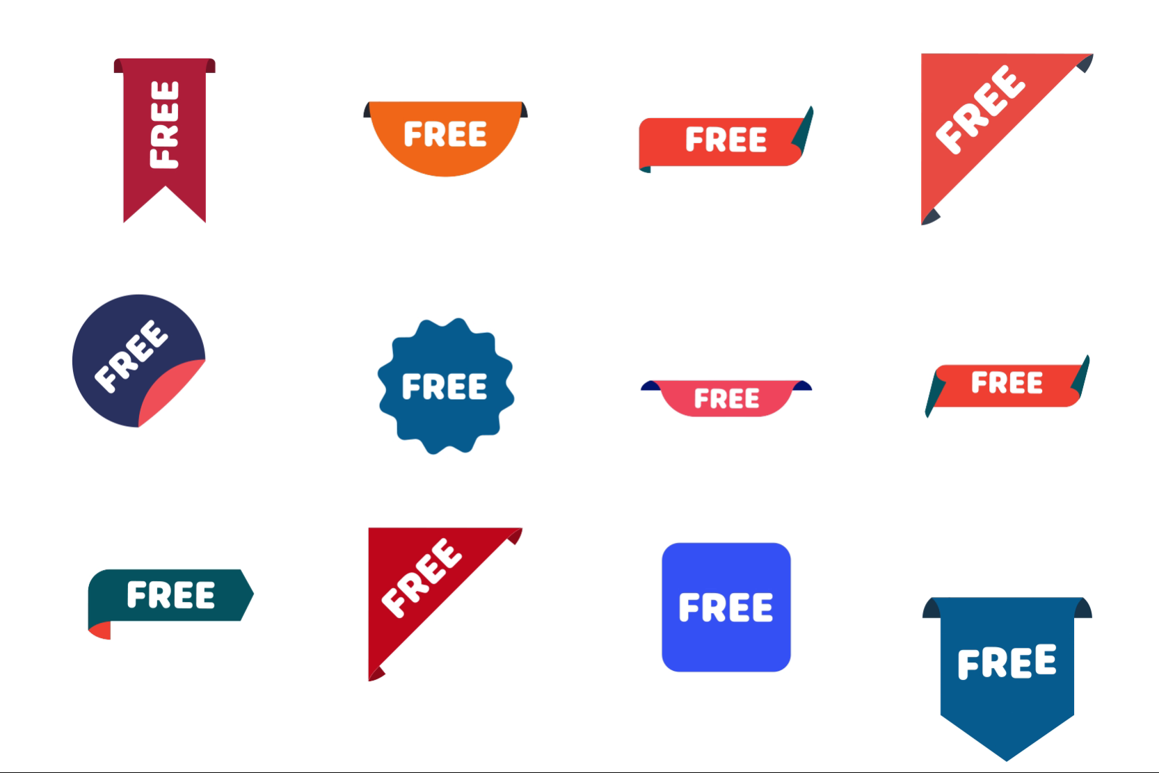 Free Text Ribbons and Stickers | Eye-catching Animated Labels