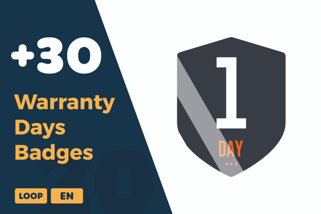 Warranty Days Badge Animations | Trustworthy Guarantee Visuals