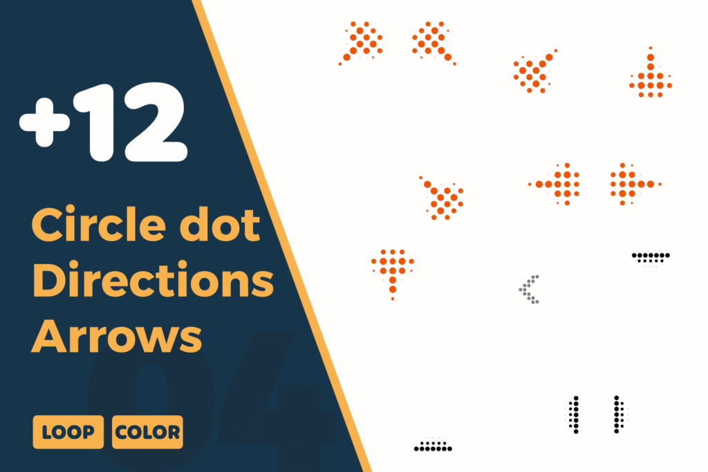 Directional Dots Circle Animations with Arrows | Dynamic Navigation Visuals