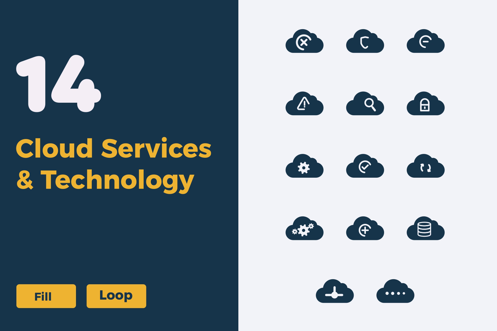 Cloud Services & Tech Animated Icons | Modern Technology Visuals