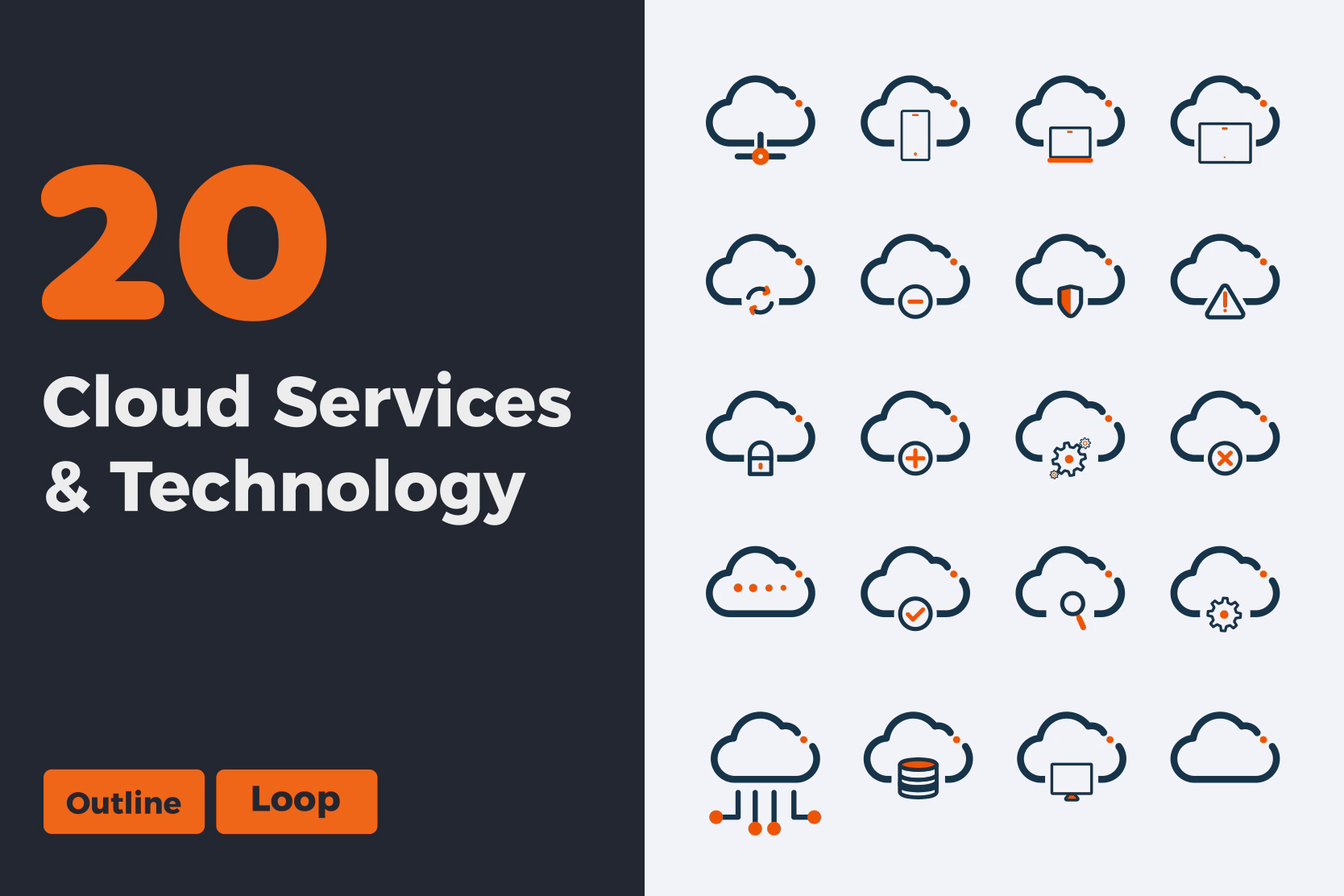 Cloud Services & Tech Animated Icons | Modern Technology Visuals